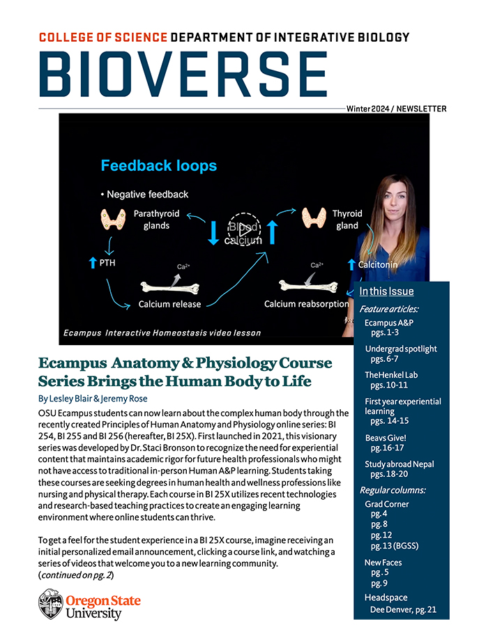 Cover of BioVerse Newsletter, Winter 2024 edition
