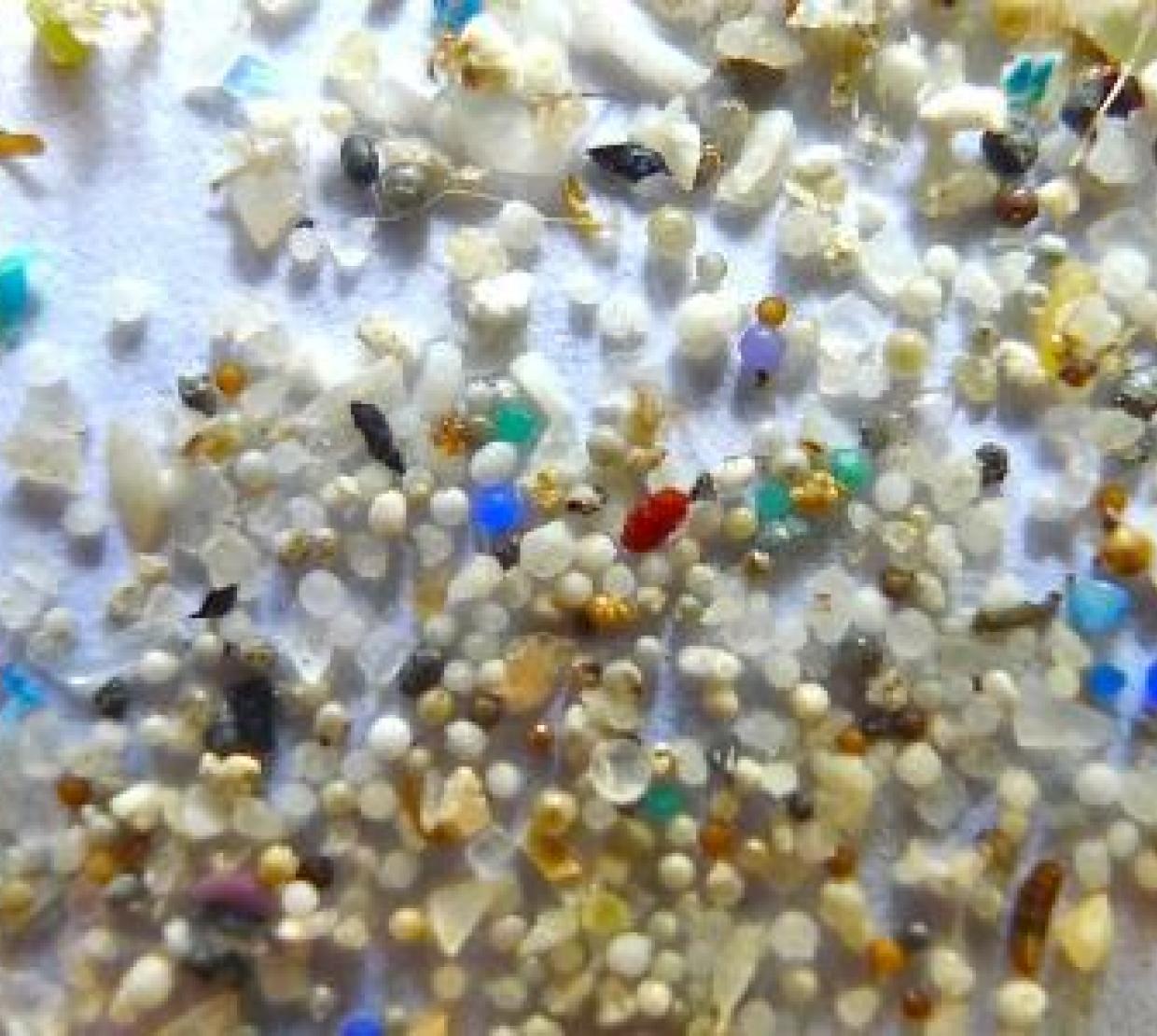 Microplastic beads.