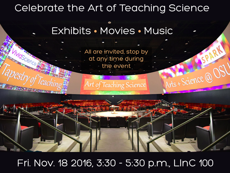 Invitation for the 2016 Celebrate the Art of Teaching Science event.