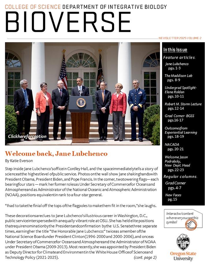 Cover of BioVerse Newsletter 2025
