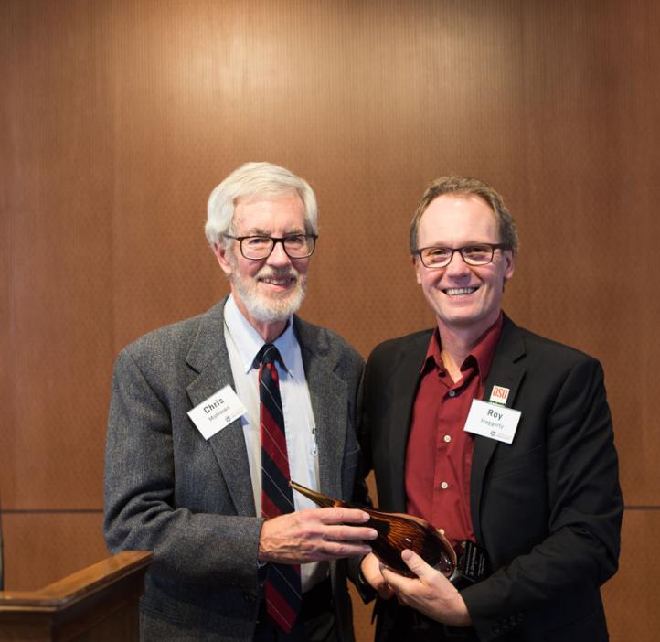 Biochemist Christopher Mathews receives Lifetime Achievement Award in Science from College of Science Dean Roy Haggerty